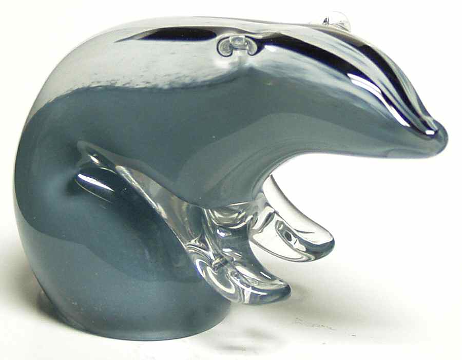 Caithness Paperweight Badger Grey-Medium - Nb644, No Box by Caithness-1