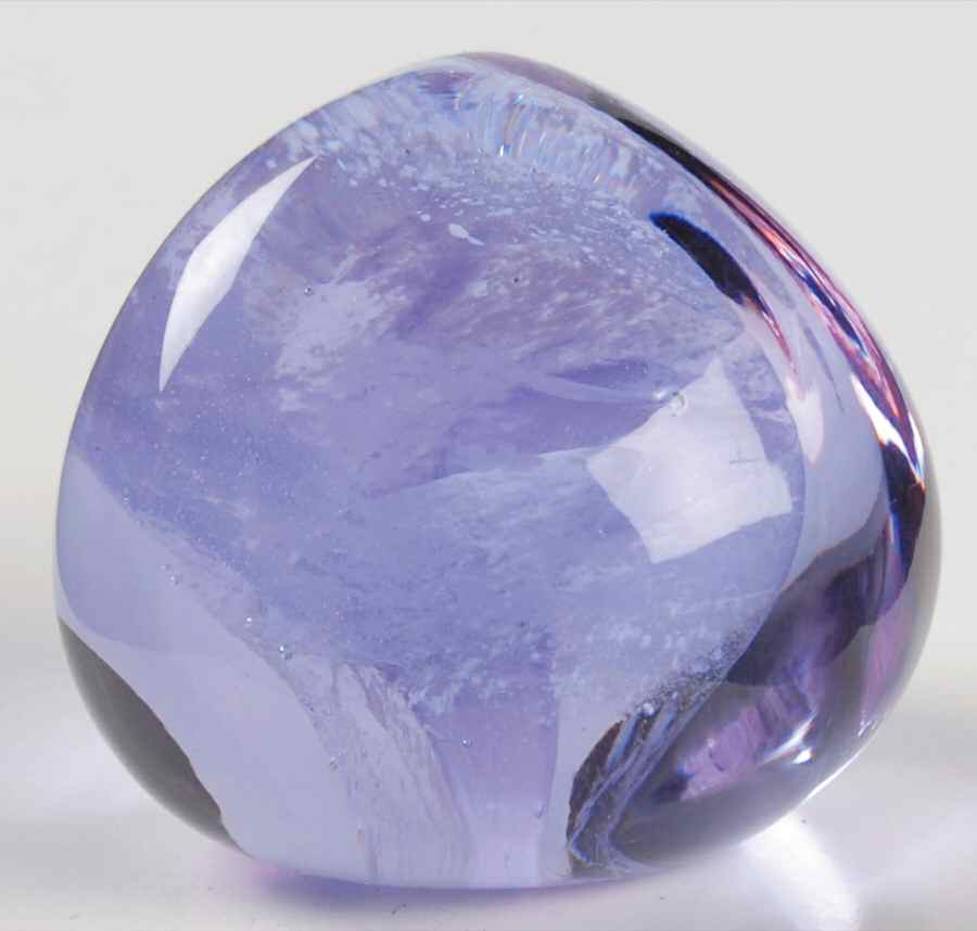Caithness Paperweight Pebble-Blue/Lavender - Boxed by Caithness-1