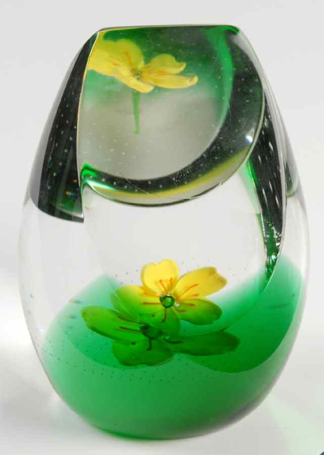 Caithness Paperweight Floral Gems Emerald - Boxed by Caithness-1