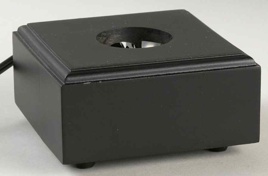 Caithness Paperweight Black Finish Square Display - Display-Lighted Square by Caithness-1