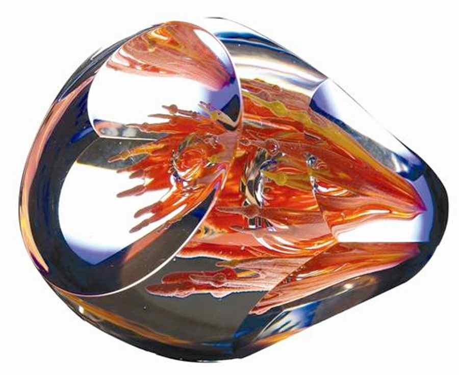 Caithness Paperweight Hotrod Flames - With Box Bx689 by Caithness-1