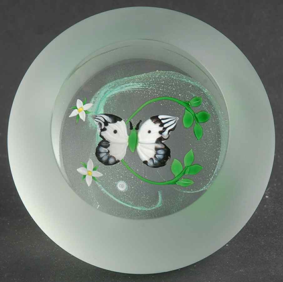 Caithness Paperweight Caper White Butterfly - Nb668, No Box by Caithness-1