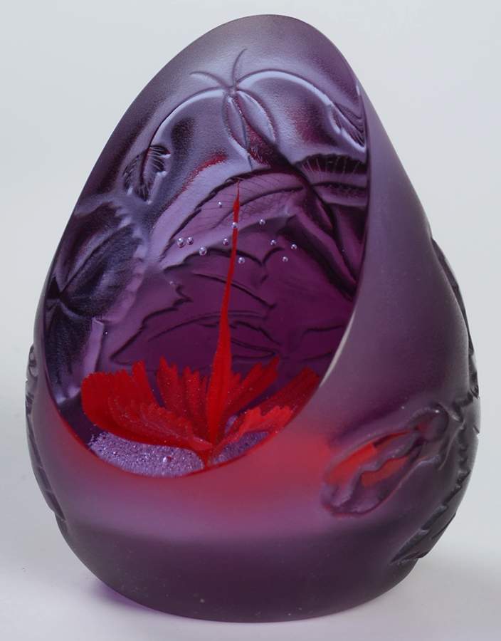 Caithness Paperweight Scarlet Hibiscus - Nb736, No Box by Caithness-1