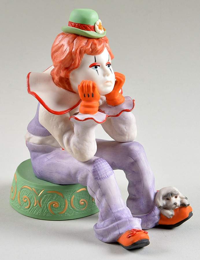 Cybis Figurines Rumples The Pensive Clown Circus - No Box by Cybis-1