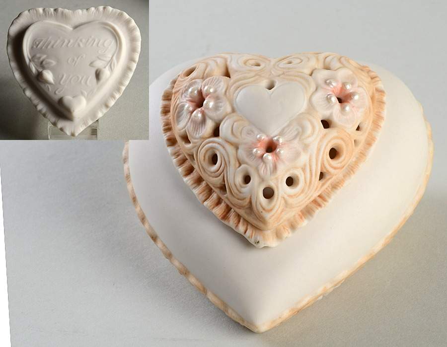 Cybis Figurines Heart Box With Lid  - W-4" - No Box by Cybis-1