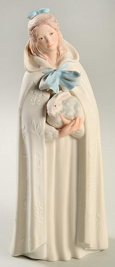 Cybis Figurines Evangeline-Blue Bow Girl W/ Rabbit - No Box by Cybis-1