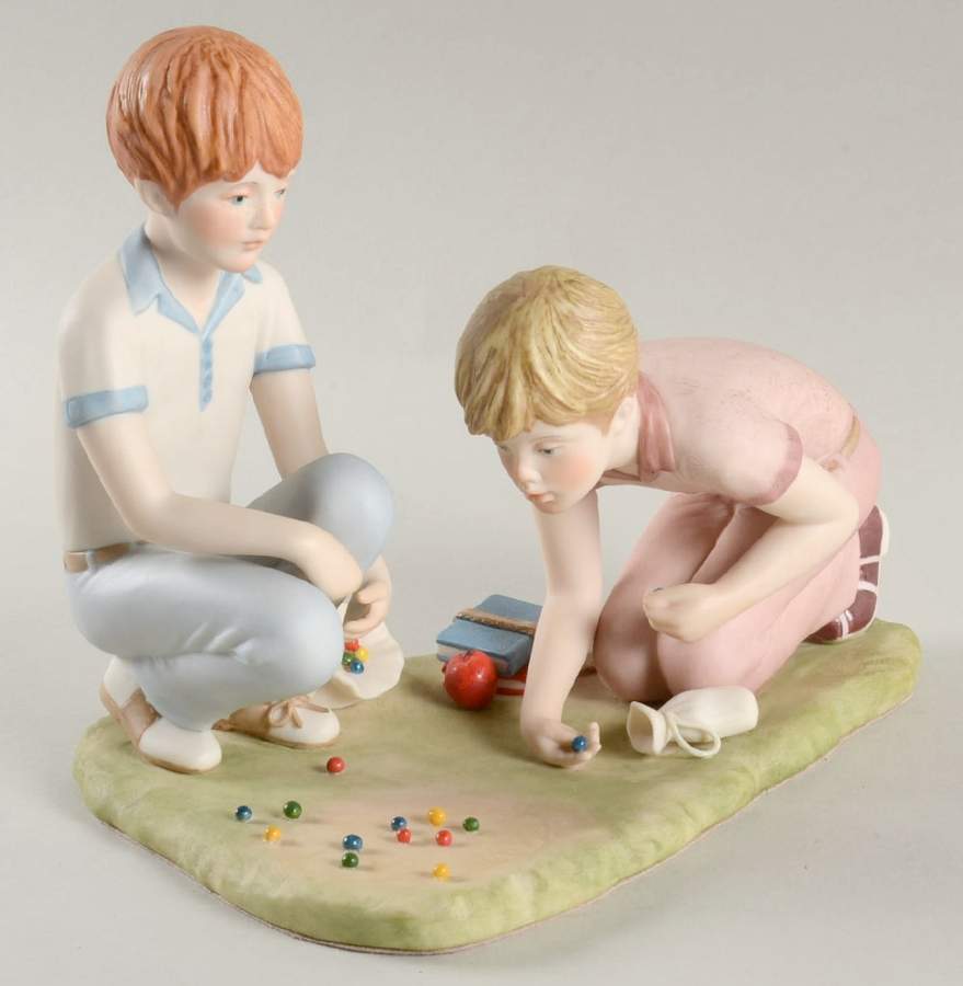 Cybis Figurines Rusty & Jonny - Boys Playing Marbles - No Box by Cybis-1