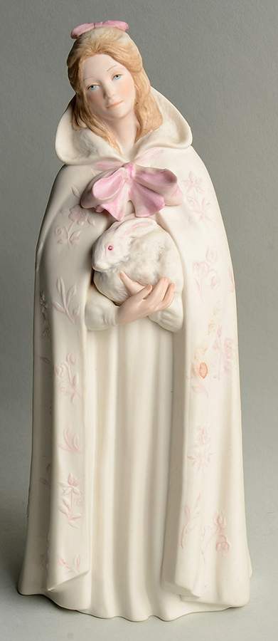 Cybis Figurines Melissa-Pink Bow-Girl With Rabbit - No Box by Cybis-1