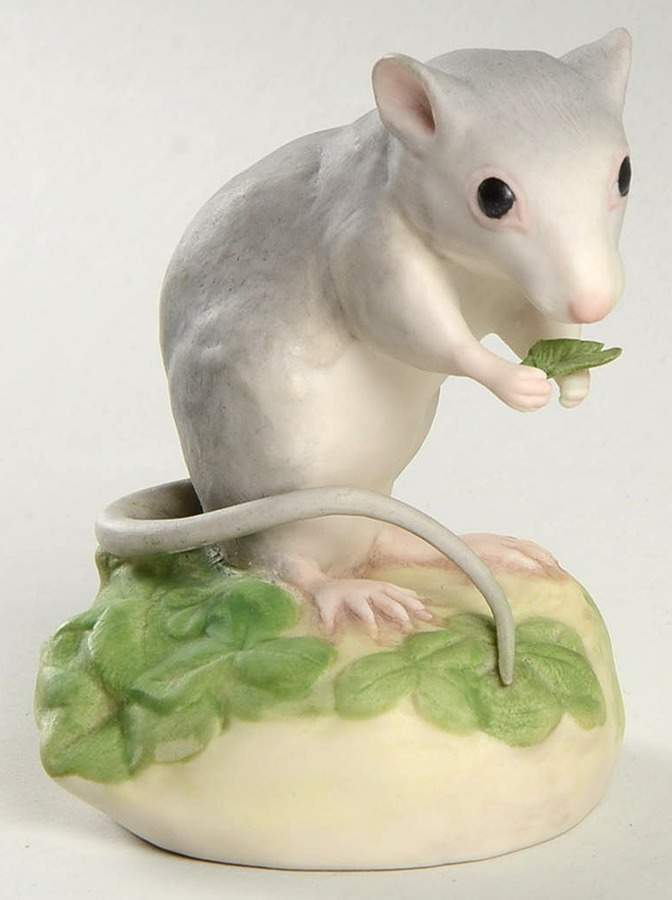 Cybis Figurines Deer Mouse In Clover - Musha - No Box by Cybis-1