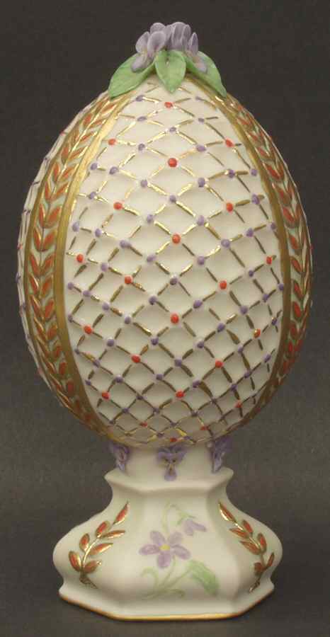 Annual Eggs Violets Egg - No Box by Cybis-1