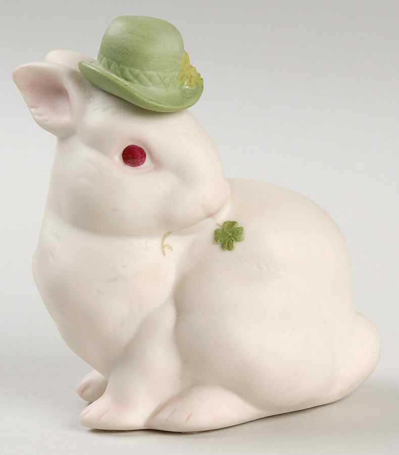 Cybis Figurines Bunny-Patrick-With Green Hat - No Box by Cybis-1
