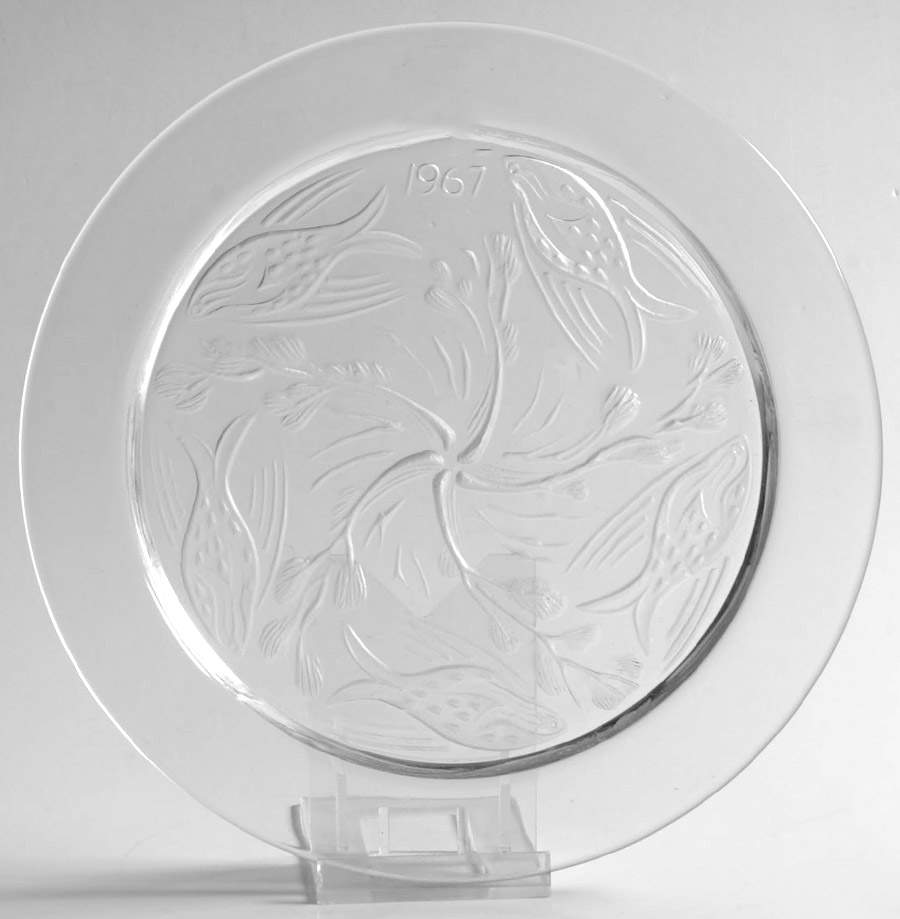 Lalique Annual Plate Ballet De Poisson (Fish Ballet) - Boxed by Lalique-1