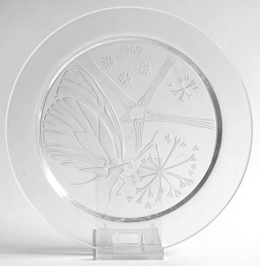 Lalique Annual Plate Papillon (Butterfly) - Boxed by Lalique-1