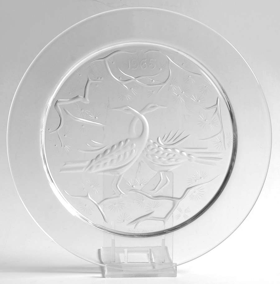 Lalique Annual Plate Deux Oiseaux (Two Birds) - No Box by Lalique-1