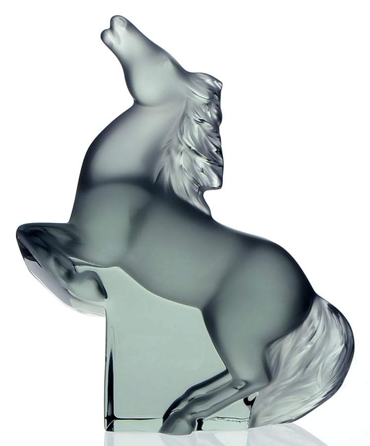 Animals-Domestic Esprit Horse - Grey Rearing - Boxed by Lalique-1