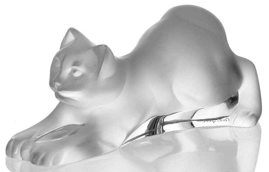 Animals-Domestic Stretching Kitten - No Box by Lalique-1