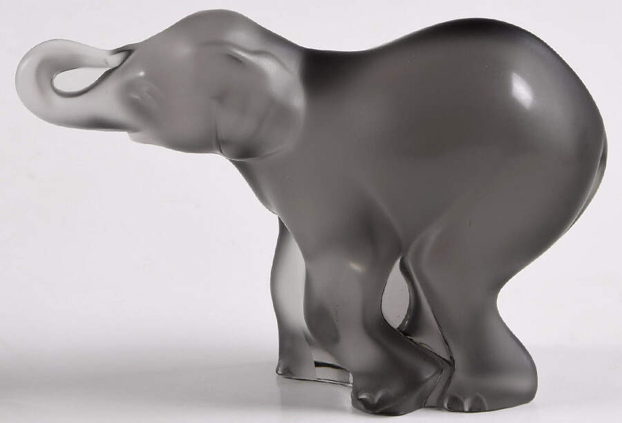 Animals Wild Timori Elephant Baby - Grey - Boxed by Lalique-1
