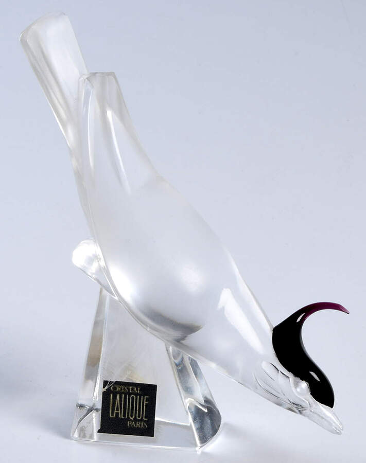 Birds Pilmico - Head Down/Amethyst - No Box by Lalique-1