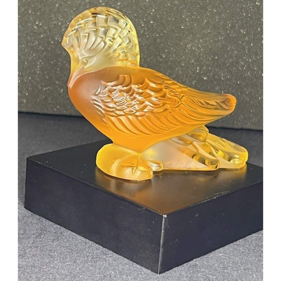 Birds Goura - Amber - Boxed by Lalique-1