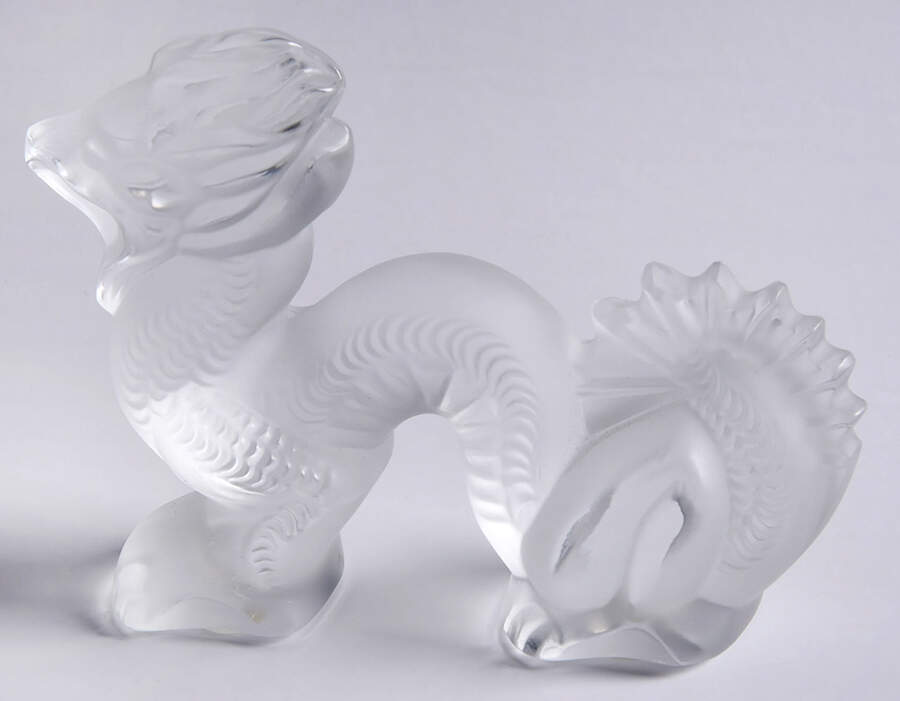 Lalique Figurines & Paperweights Dragon Small - Clear - No Box by Lalique-1