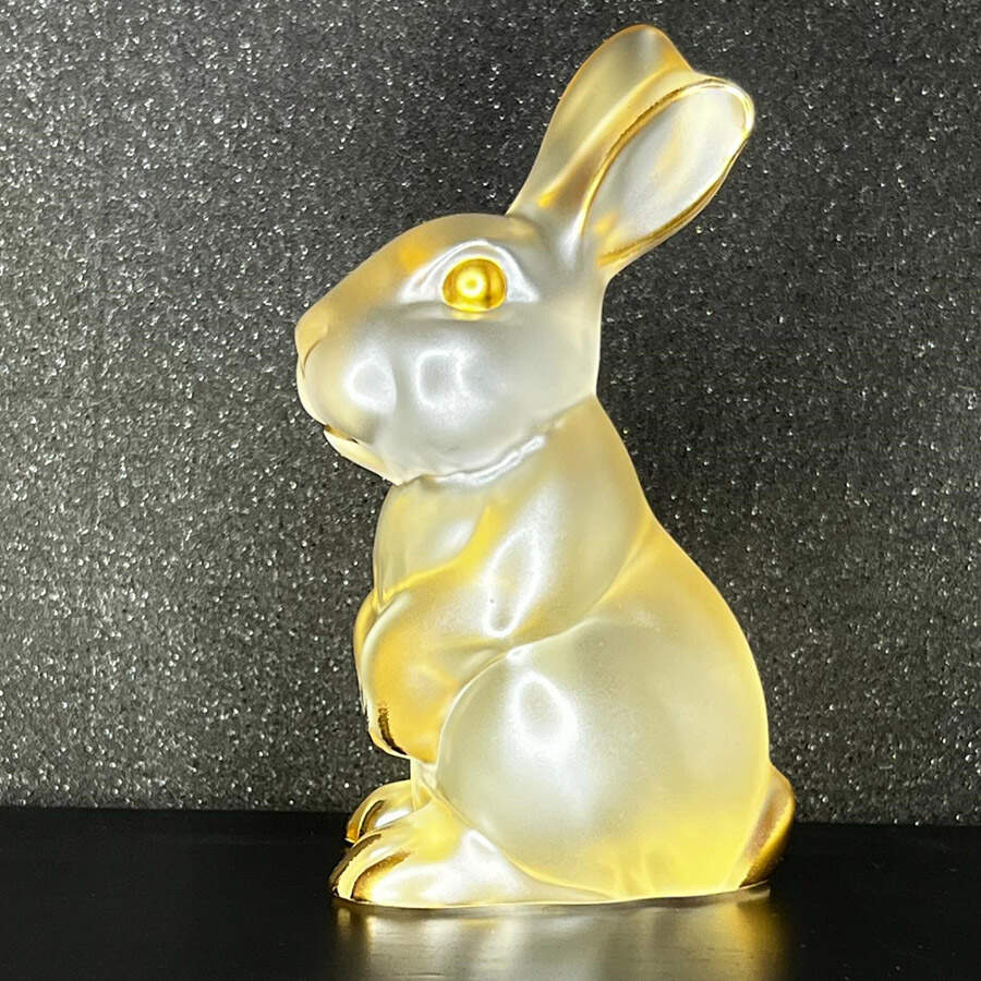 Animals-Domestic Rabbit-Gold Luster/Mgm Exclusive - Boxed by Lalique-1
