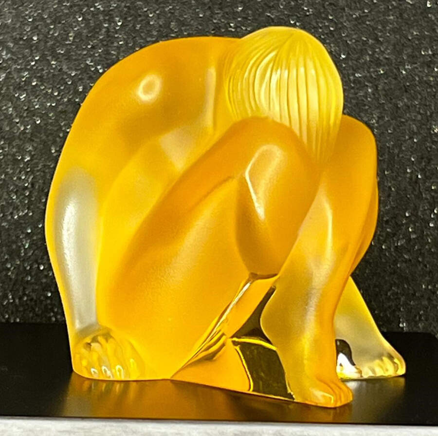 Nudes Nude Sitting - Amber - Boxed by Lalique-1