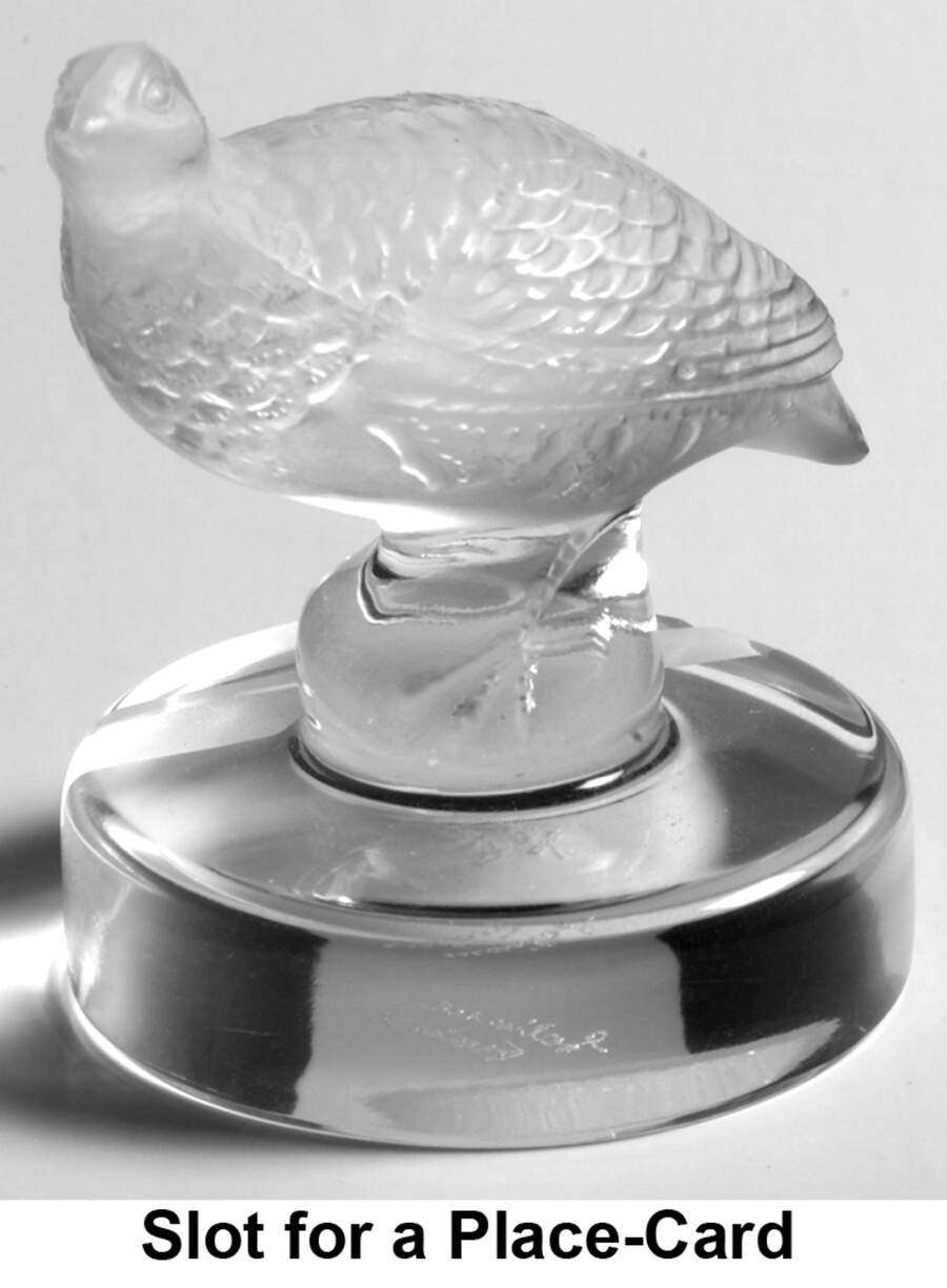 Birds Partridge - Placecard Holder - Boxed by Lalique-1
