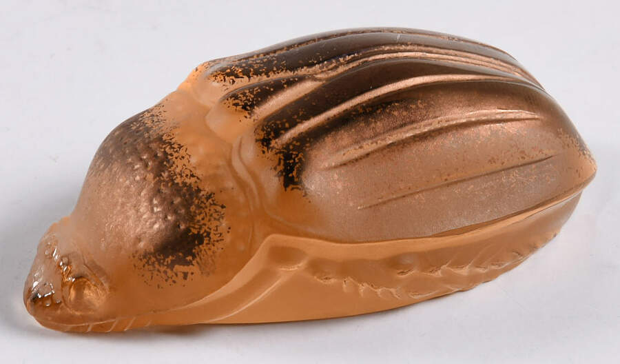 Insects & Butterflies Scarab Meloe-Orange/Bronze - Boxed by Lalique-1