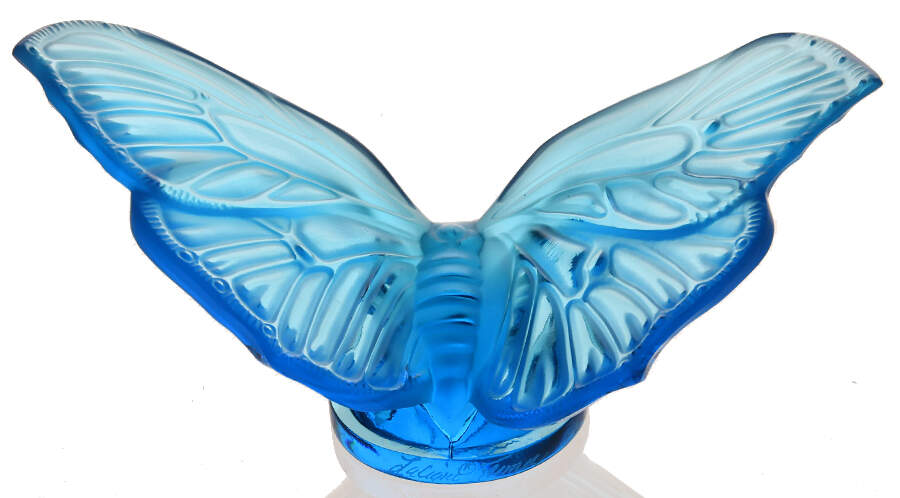 Insects & Butterflies Butterfly Aurore - Blue - Boxed by Lalique-1