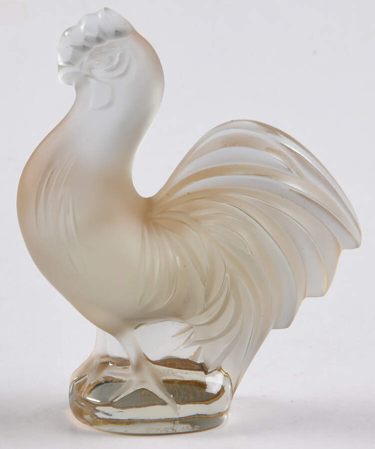 Birds Rooster - Champagne - Boxed by Lalique-1