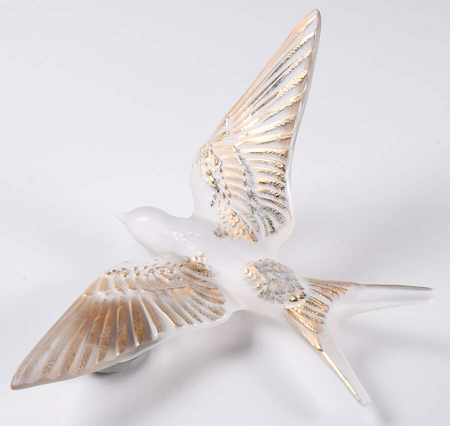 Birds Swallow Wall - Gold - With Box by Lalique-1