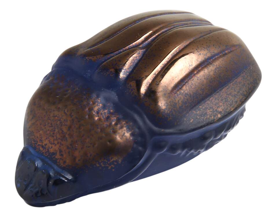 Insects & Butterflies Scarab Meloe-Sapphire/Bronze - Boxed by Lalique-1