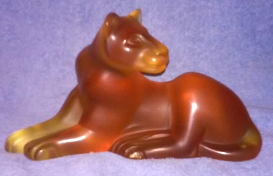 Animals Wild Lioness Simba - Amber - Boxed by Lalique-1