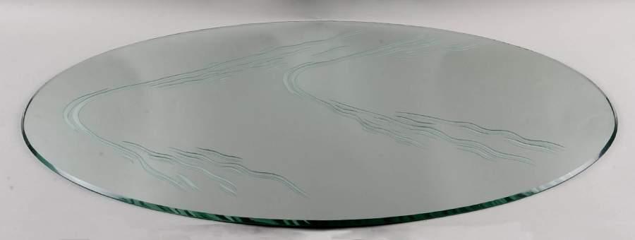 Birds Oval Mirror-For 2 Swan Figurines - Boxed by Lalique-1