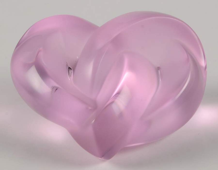 Lalique Figurines & Paperweights Heart Knot - Rose/Pink - No Box by Lalique-1