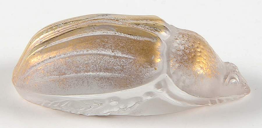 Insects & Butterflies Scarab Meloe - Clear/Gold - Boxed by Lalique-1