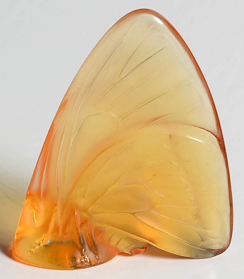 Grand Nacre Butterfly Butterfly - Amber No Enamel - Boxed by Lalique-1