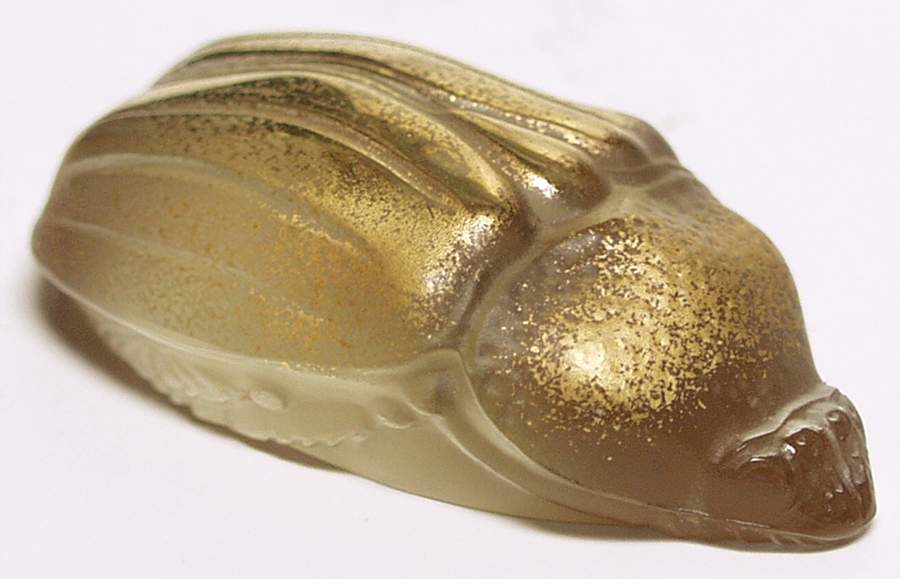 Insects & Butterflies Scarab Meloe-Champagne/Gold - Boxed by Lalique-1