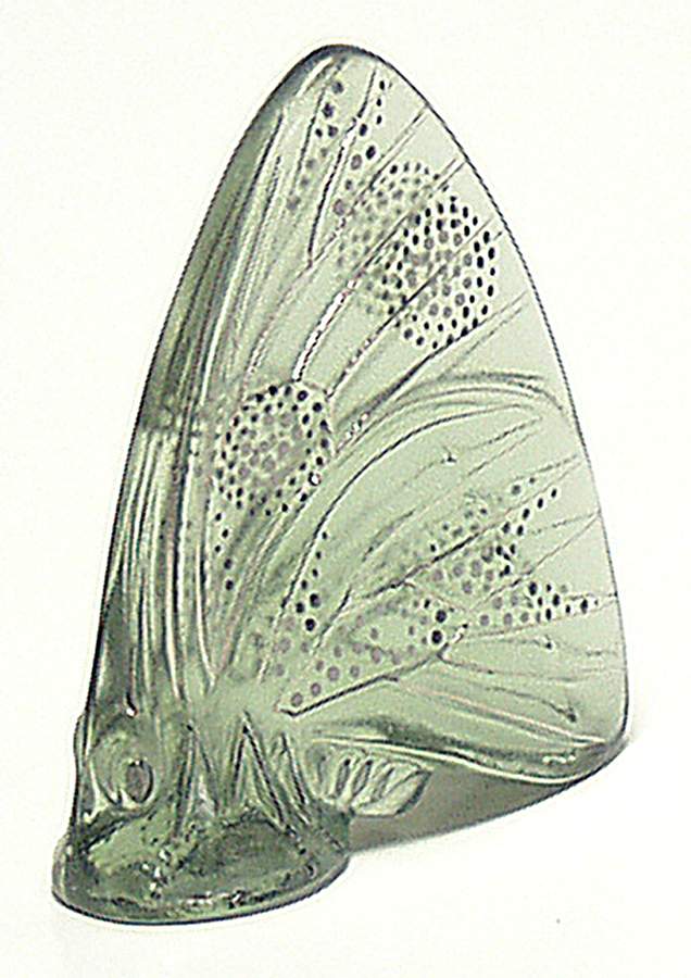 Grand Nacre Butterfly Butterfly - Khaki /Olive Green - Boxed by Lalique-1