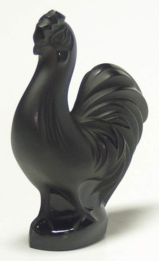 Birds Rooster - Black - Boxed by Lalique-1