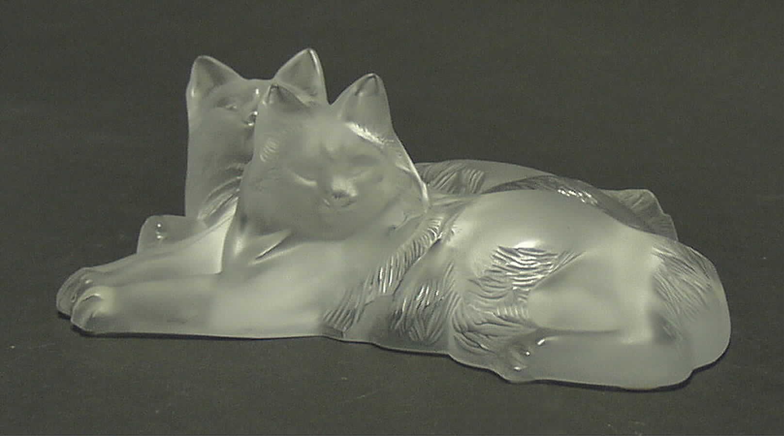 Animals-Domestic Happy And Heggie Cats - Boxed by Lalique-1