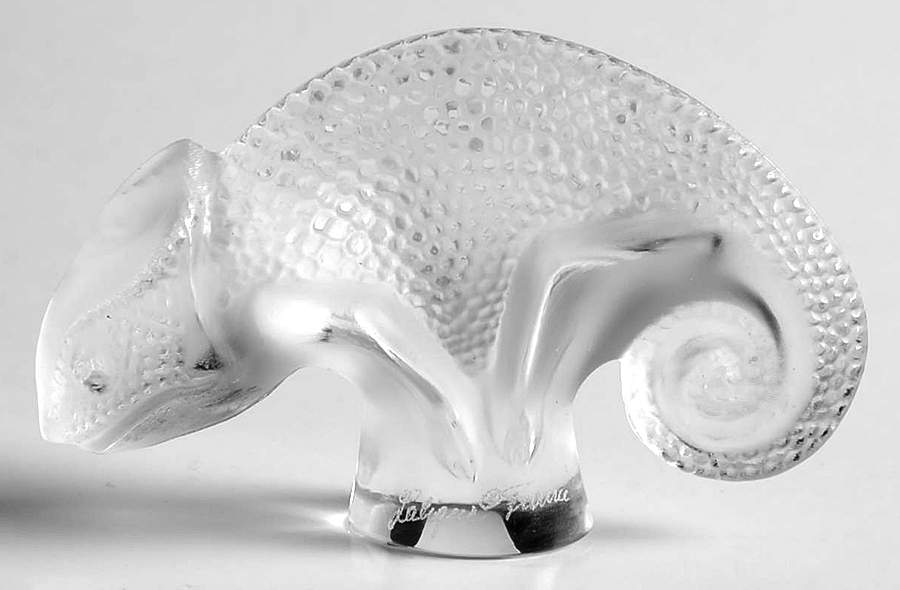 Animals - Other Chameleon - Clear - With Box by Lalique-1
