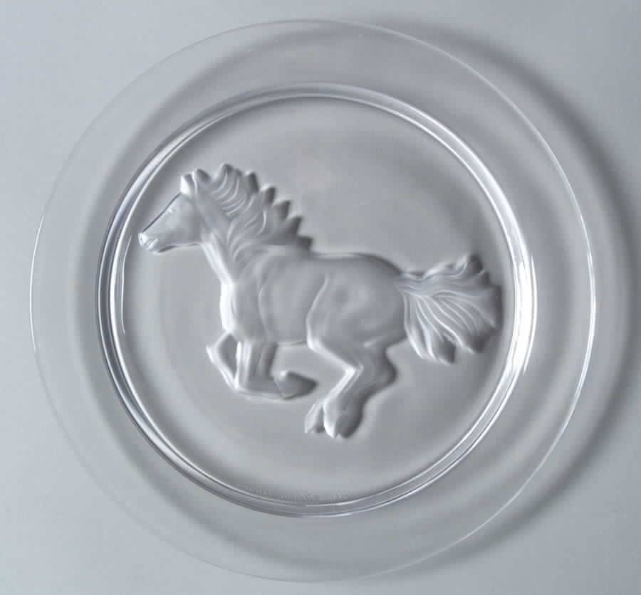 Lalique Plates Mustang - With Box by Lalique-1