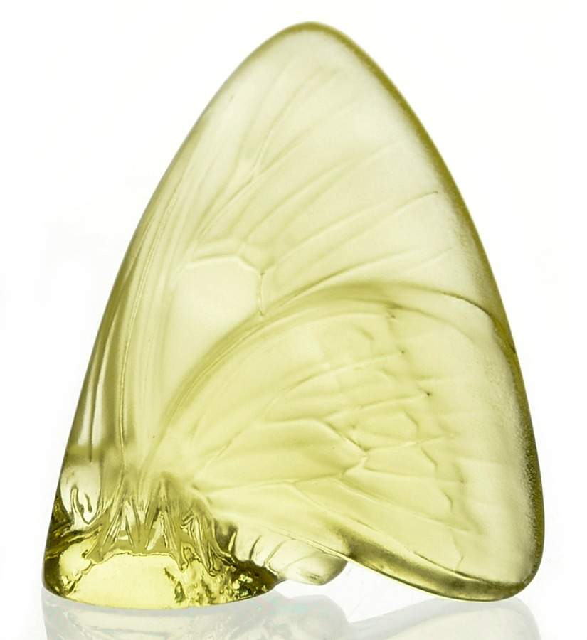 Grand Nacre Butterfly Butterfly - Yellow No Enamel - Boxed by Lalique-1