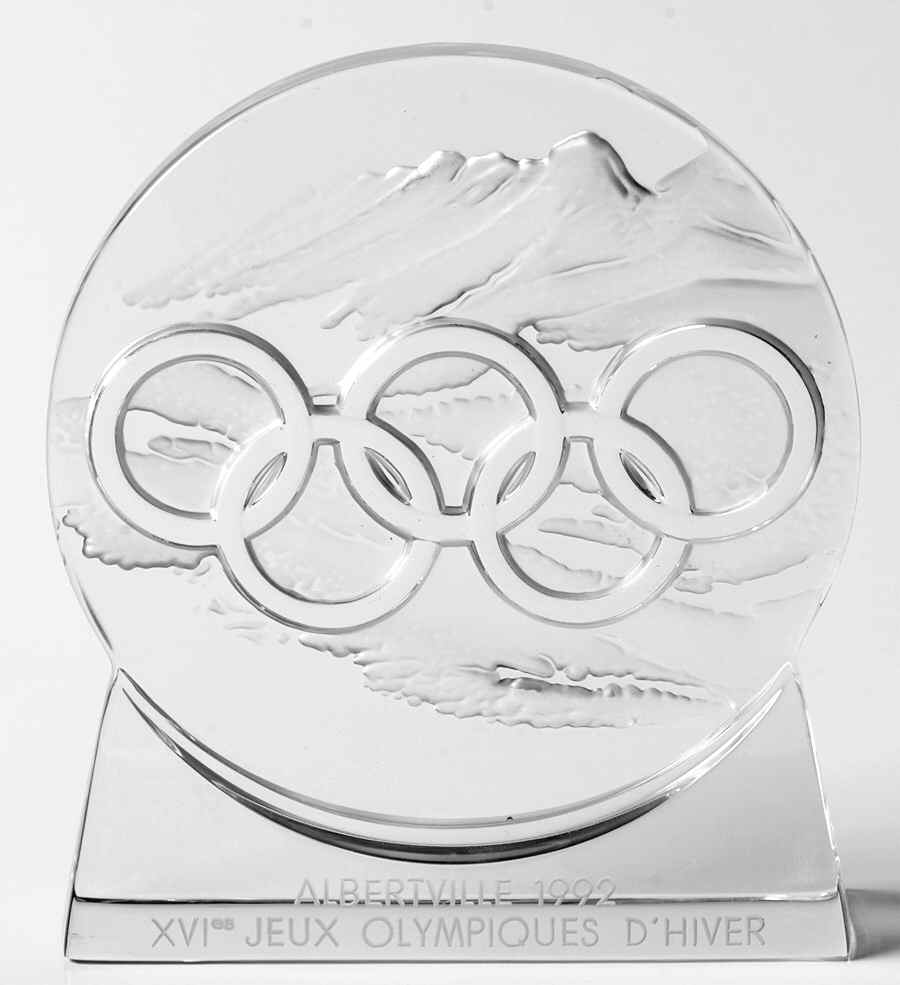 Lalique Figurines & Paperweights Albertville Olympic Rings 1992 - Boxed by Lalique-1