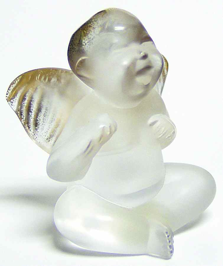 Religious Eltons Angel Singing-Cherub - Boxed by Lalique-1