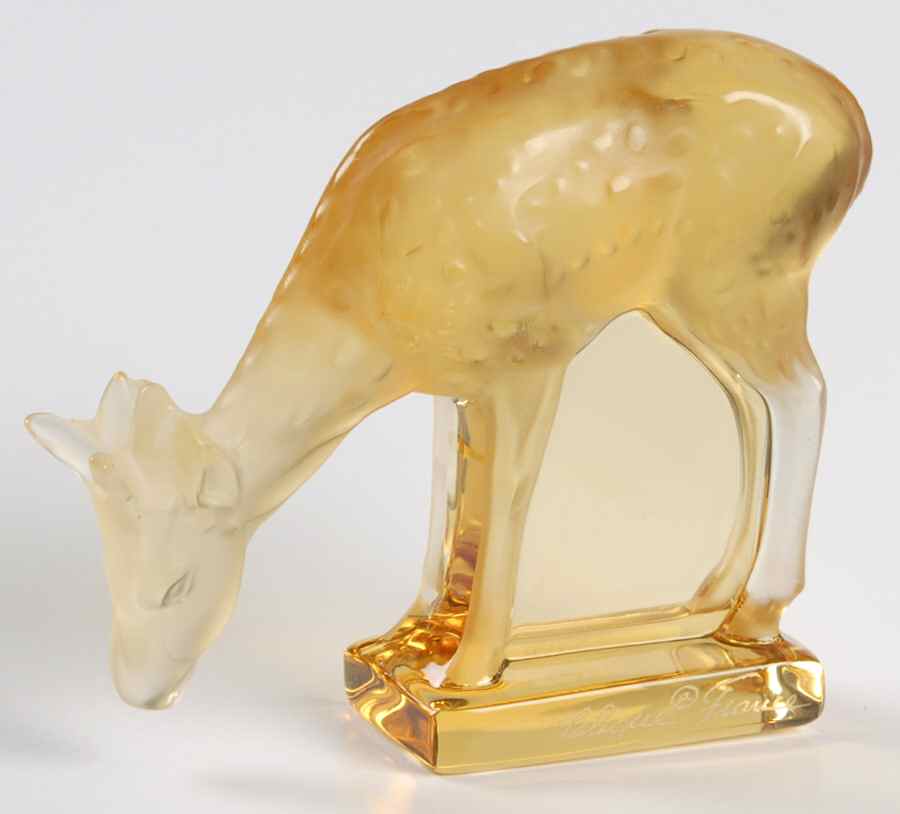 Fawn Fawn - Amber - Boxed by Lalique-1