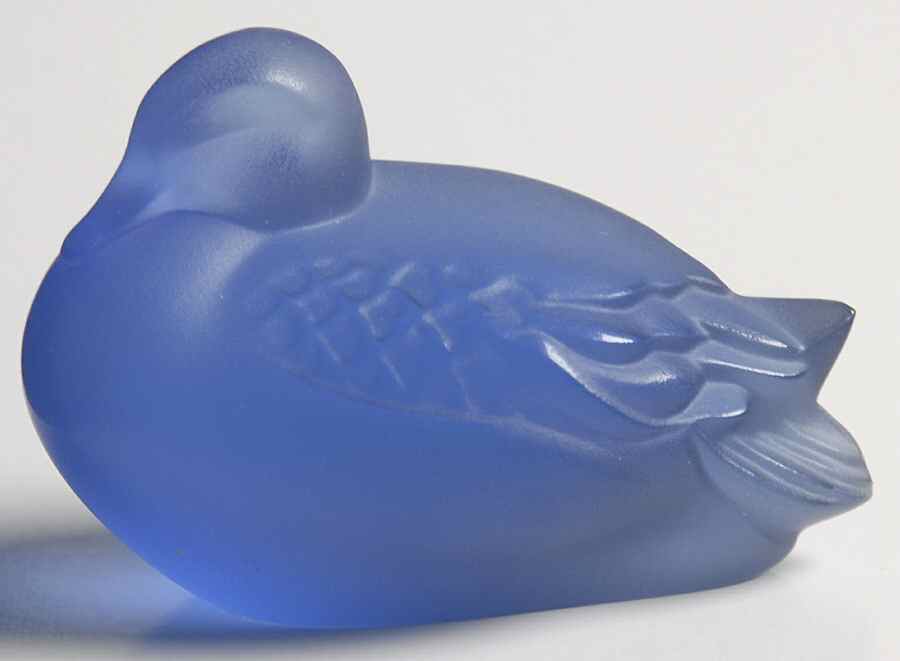 Birds Sleepy Duck - Blue - Boxed by Lalique-1