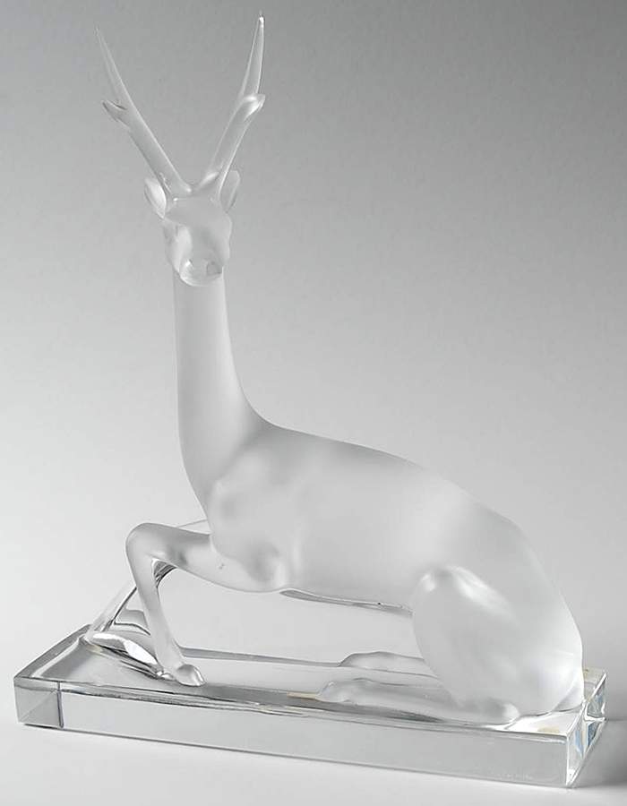 Animals Wild Stag-8 3/8" L - Boxed by Lalique-1