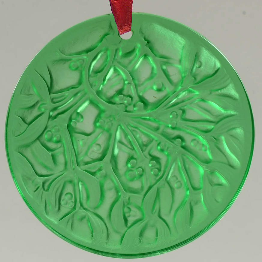 Lalique Christmas Ornament Mistletoe-Green - No Box by Lalique-1